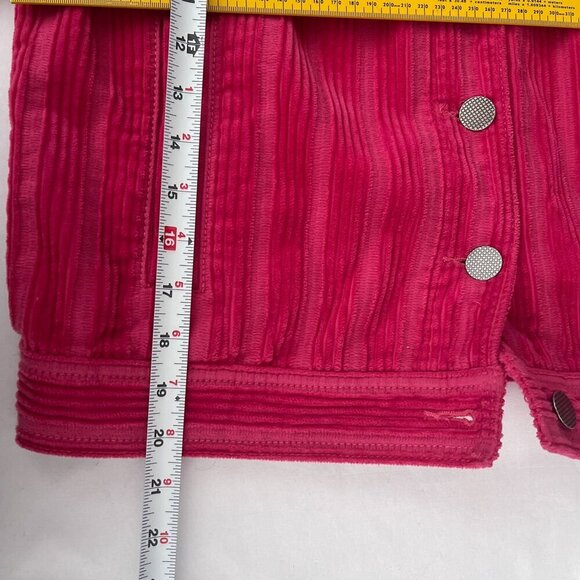 Cabi Cheeky‎ Topper Pink Corduroy Jacket #4124 Long Sleeve Button Front Women XS - Picture 10 of 12
